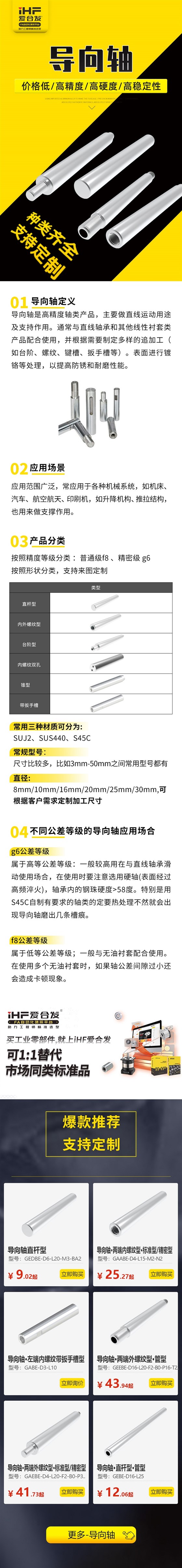 帶你了解不同公差等級的導向軸應(yīng)用場合！