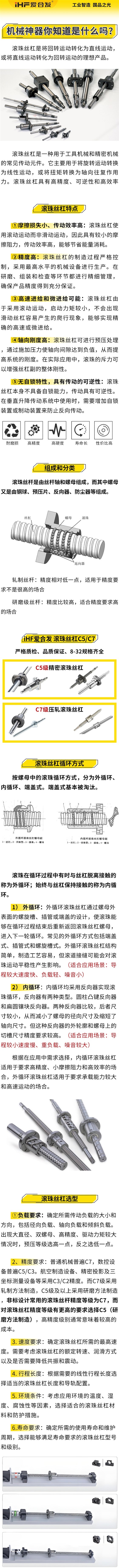 愛(ài)合發(fā)：機(jī)械神神器，滾珠絲杠循環(huán)方式