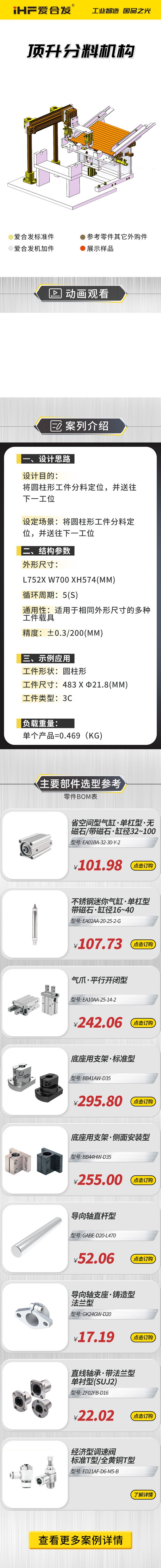 愛合發(fā)：案例介紹，頂升分料機(jī)構(gòu)！