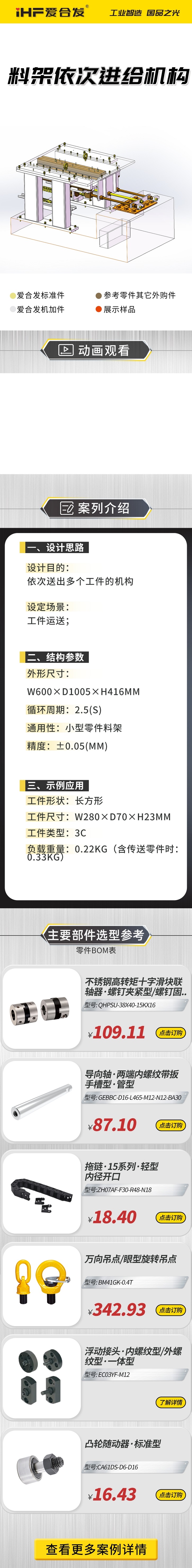 愛合發(fā)：案例介紹，料雜架依次進(jìn)給機(jī)構(gòu)！